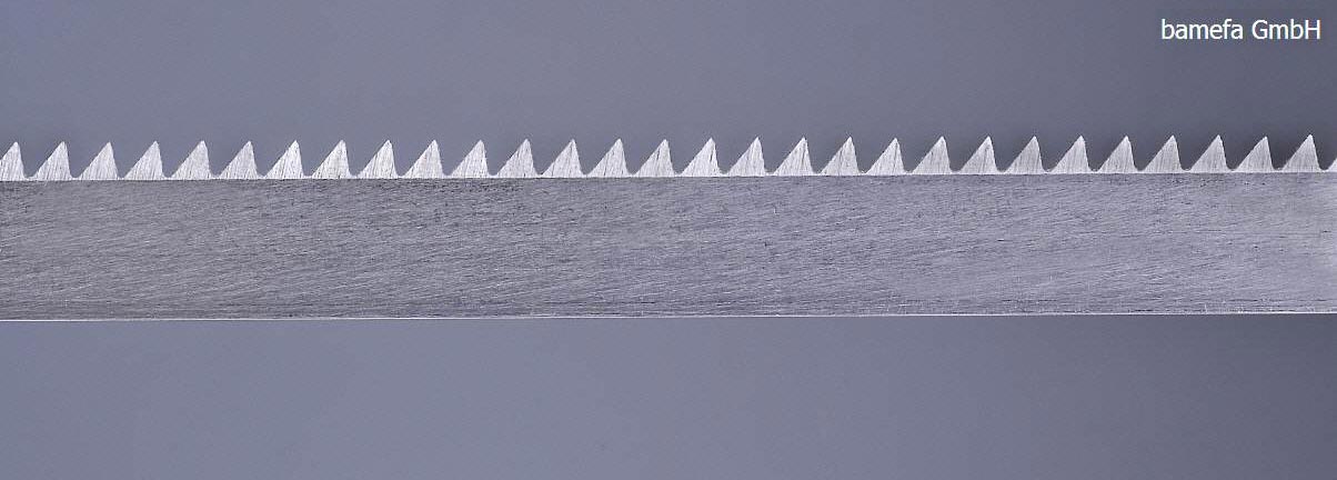 Vertical band knives, Angle tooth